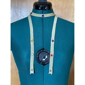 Takahiromiyashita Multicolor Star Suede Ribbon Necklace